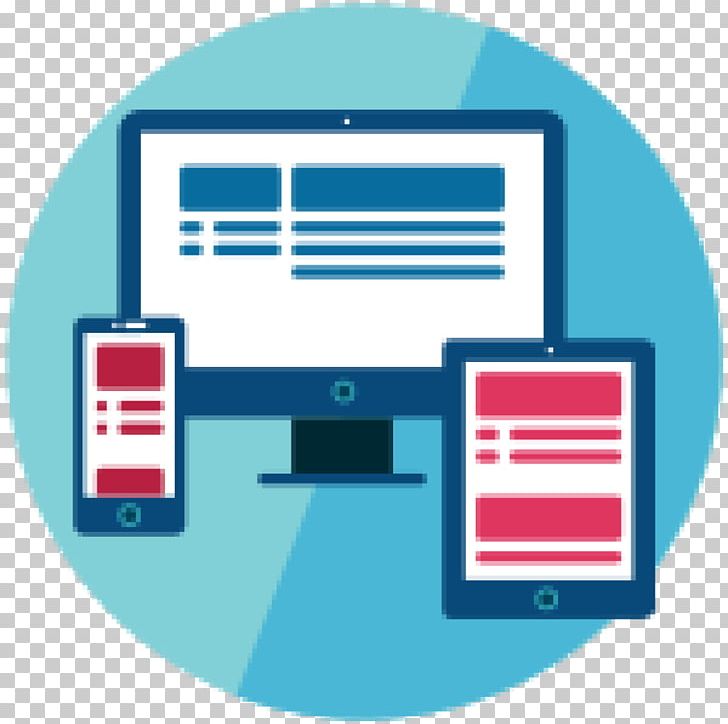 Responsive Web Design Web Development Laptop Mobile Phones Handheld Devices PNG, Clipart, Blue, Brand, Circle, Communication, Computer Free PNG Download