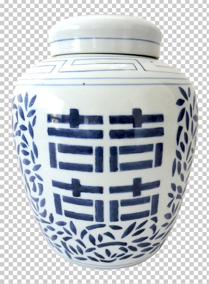 Blue And White Pottery Porcelain Ceramic Jar Double Happiness PNG, Clipart, Artifact, Blue And White Porcelain, Blue And White Pottery, Ceramic, Chinoiserie Free PNG Download