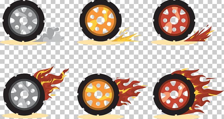 tire burnout marks clipart