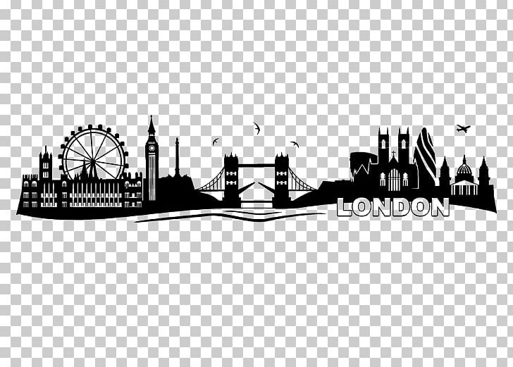 2018 London Marathon Wall Decal Skyline Photography PNG, Clipart, 2018 London Marathon, Black And White, Brand, Building, City Free PNG Download