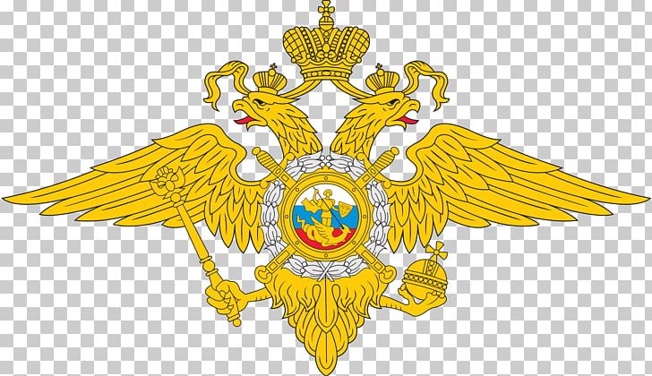 Russia Ministry Of Internal Affairs Interior Ministry Police PNG, Clipart, Bird, Crest, Emblem, Gold, Government Of Russia Free PNG Download