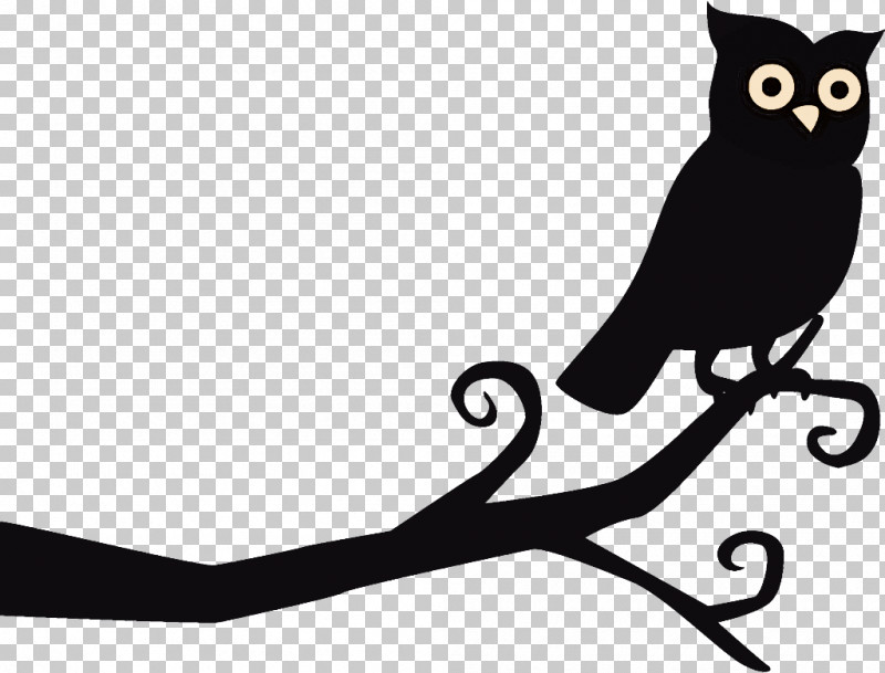 Owl Halloween Owl Halloween PNG, Clipart, Beak, Bird, Bird Of Prey, Blackandwhite, Black Cat Free PNG Download
