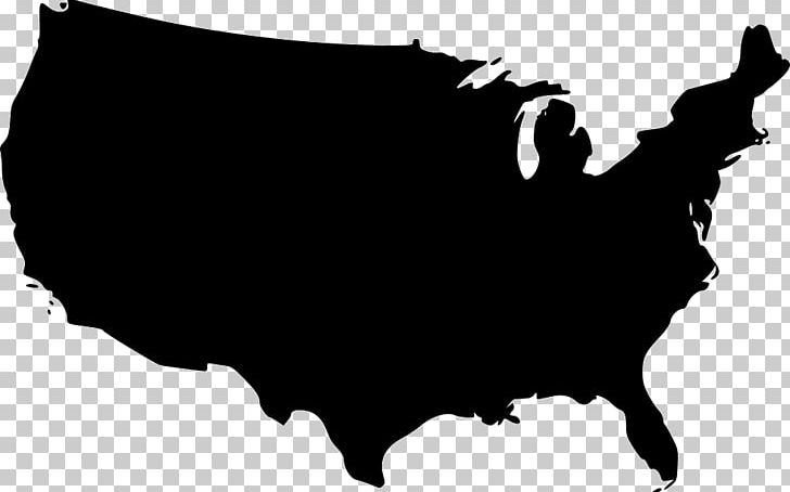 United States Silhouette PNG, Clipart, Art, Autocad Dxf, Black, Black And White, Cattle Like Mammal Free PNG Download