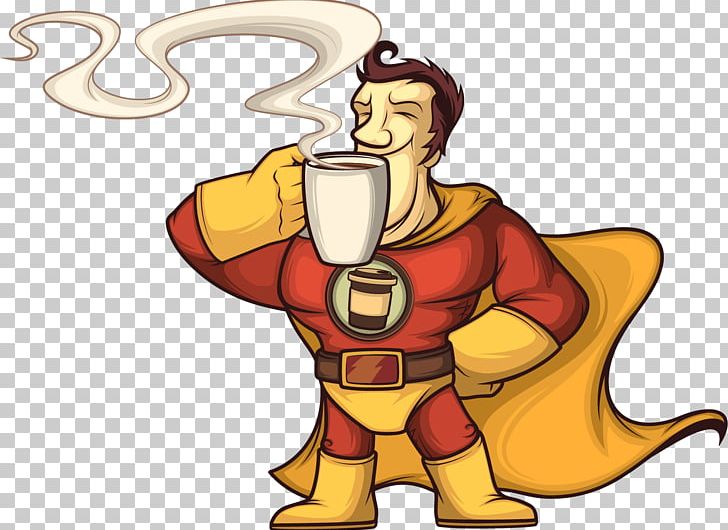 Coffee Clark Kent Illustration PNG, Clipart, Cartoon, Clark Kent, Coffee, Coffee, Coffee Cup Free PNG Download