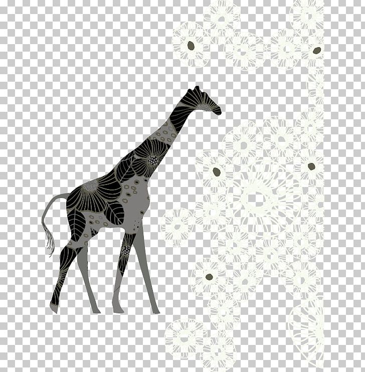 Giraffe Cartoon Illustration PNG, Clipart, Animals, Art, Background Material, Background Vector, Black Free PNG Download