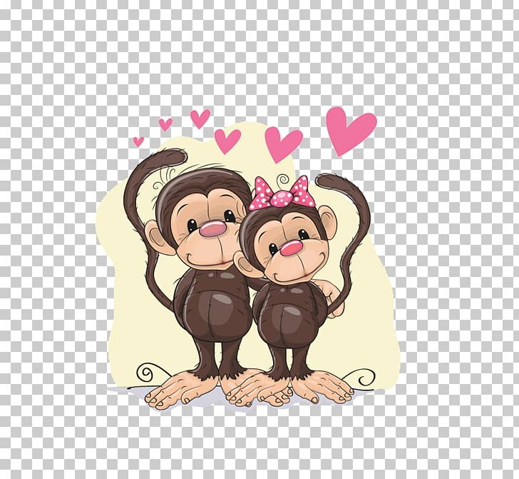 Monkey Cartoon PNG, Clipart, Animals, Cartoon, Clip Art, Drawing, Heart Free PNG Download