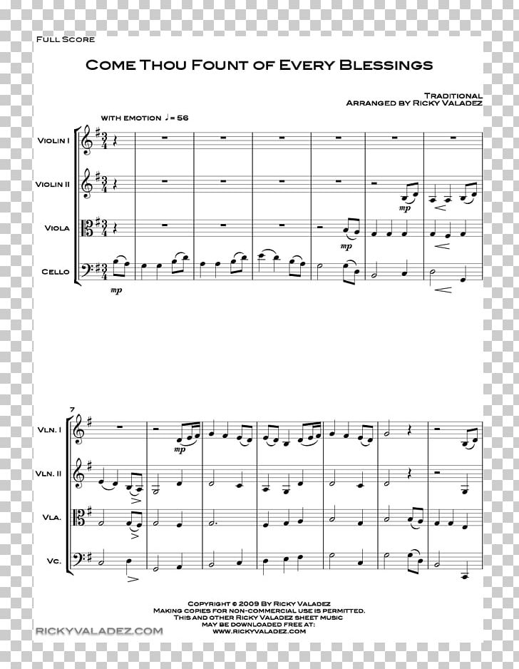 Sheet Music Violin Viola Come Thou Fount Of Every Blessing Cello PNG, Clipart, Angle, Area, Black And White, Cello, Come Thou Fount Of Every Blessing Free PNG Download