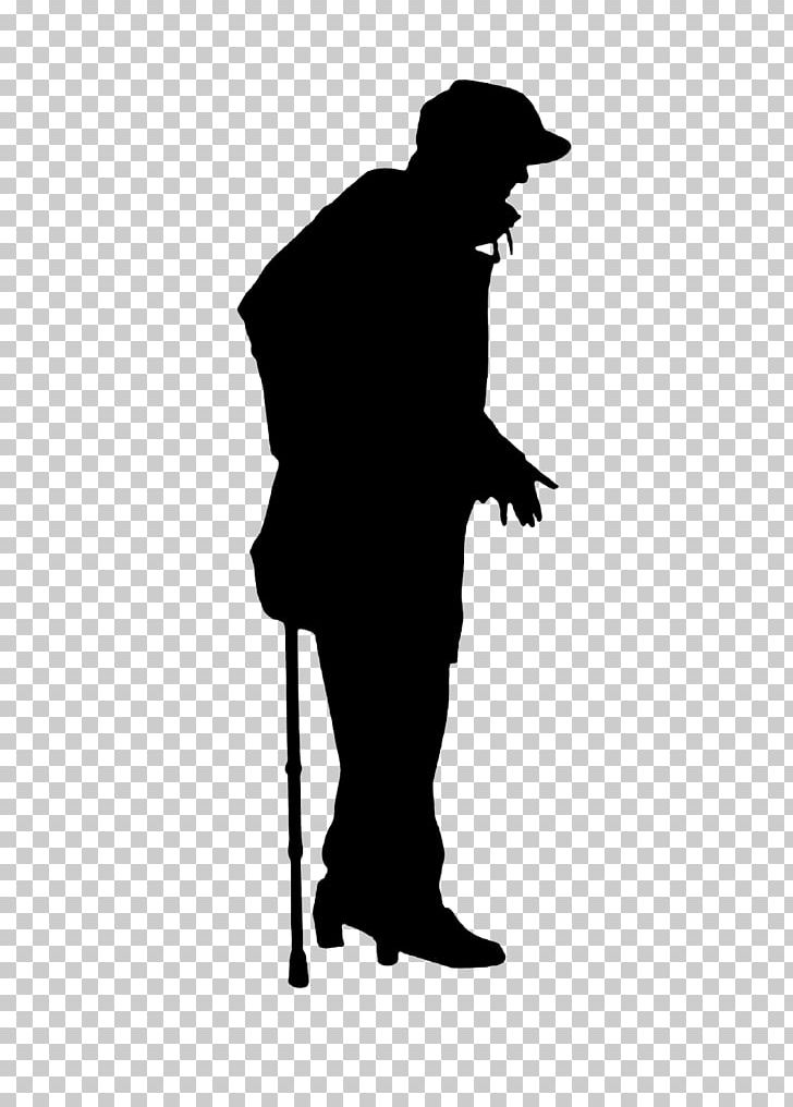 Silhouette Person Photography Old Age PNG, Clipart, Black And White, Business Man, Crutches, Elderly, Euclidean Vector Free PNG Download