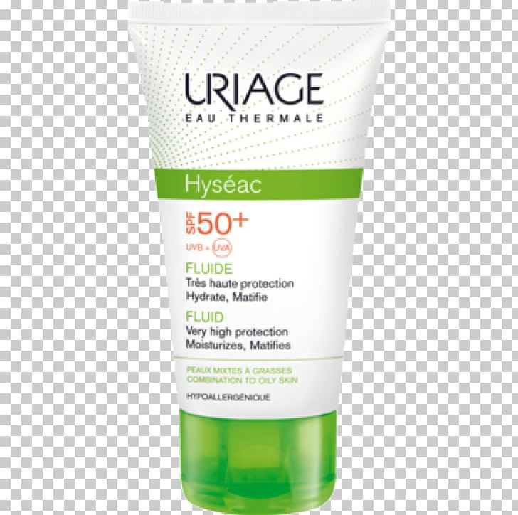 Sunscreen Uriage HYSÉAC 3-RÉGUL Uriage Hyseac Fluid SPF50 Cream Emulsion PNG, Clipart, Cream, Emulsion, Face, Fluid, Lotion Free PNG Download