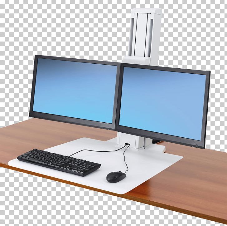 Computer Keyboard Computer Monitors Desktop Computers Laptop Display Device PNG, Clipart, Angle, Computer Monitor, Computer Monitor Accessory, Desk, Desktop Computer Free PNG Download