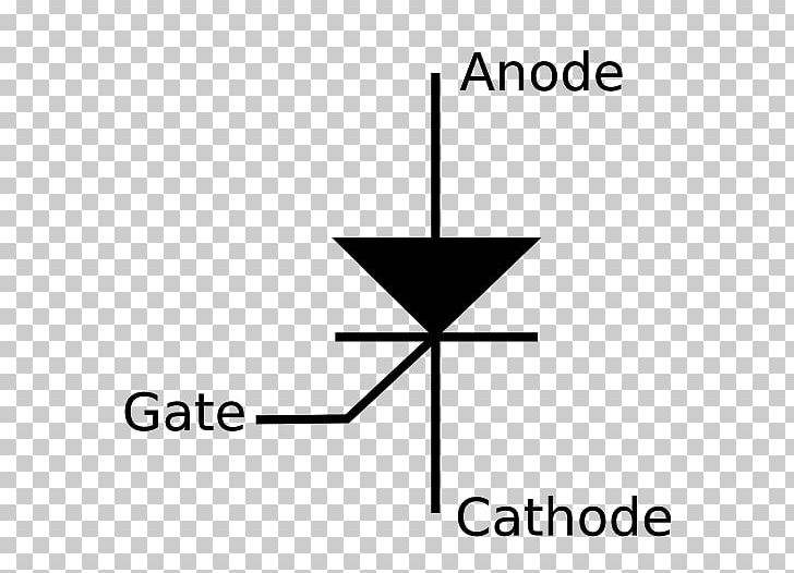 Silicon Controlled Rectifier Electronic Symbol Thyristor Wiring Diagram PNG, Clipart, Angle, Area, Black And White, Diac, Diagram Free PNG Download