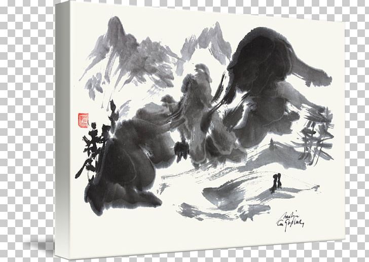 Landscape Painting Japan Kitten Drawing PNG, Clipart, Artwork, Black And White, Carnivoran, Cat Like Mammal, Dog Like Mammal Free PNG Download