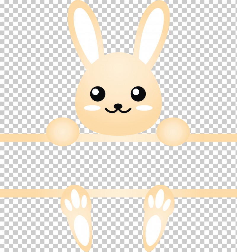 Cartoon Yellow Line Smile Ear PNG, Clipart, Bunny Frame, Cartoon, Ear, Easter Day, Line Free PNG Download