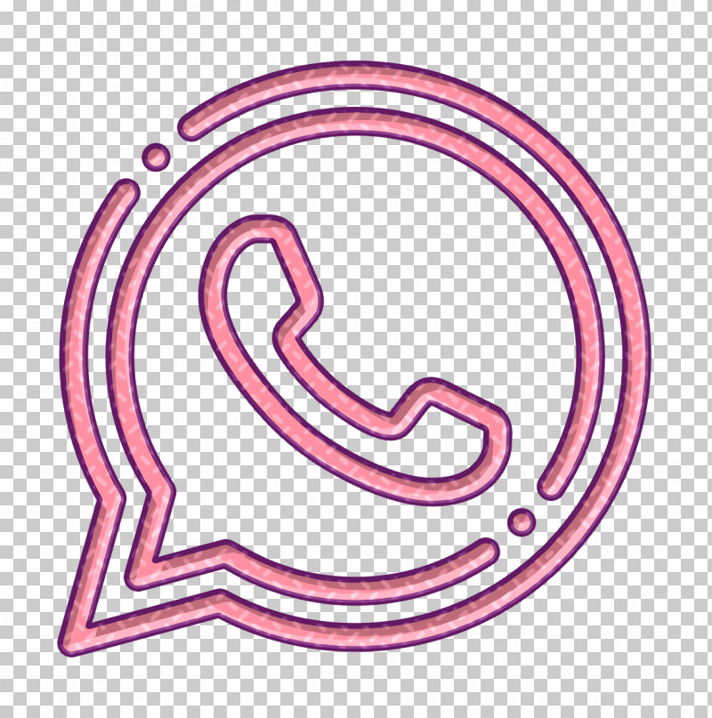 Whatsapp Icon Social Media Icon PNG, Clipart, Line, Pink, Social Media Icon, Symbol, Whatsapp Icon Free PNG Download