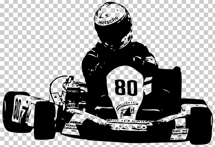 Go-kart Open-wheel Car Auto Racing Motorsport Wall Decal PNG, Clipart, Automotive Design, Auto Racing, Black, Black And White, Brand Free PNG Download