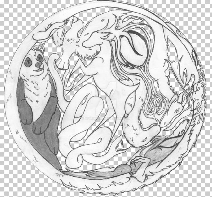 Mammal White Line Art Sketch PNG, Clipart, Area, Art, Artwork, Black And White, Circle Free PNG Download