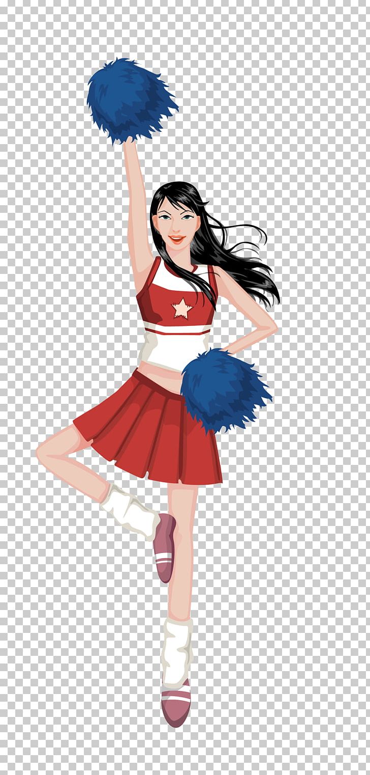 Cartoon Cheerleader Illustration PNG, Clipart, Anime, Art, Character, Cheerleader Costume, Cheerleader Silhouette Free PNG Download