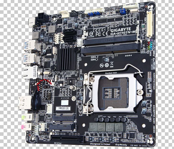 Intel Motherboard Mini-ITX LGA 1151 DIMM PNG, Clipart, Central Processing Unit, Computer Component, Computer Hardware, Cpu, Ddr4 Sdram Free PNG Download