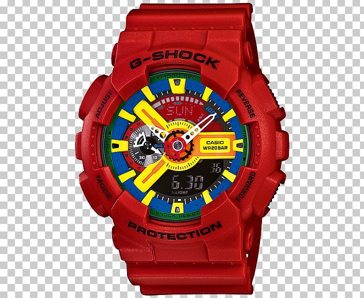 G-Shock Shock-resistant Watch Red Analog Watch PNG, Clipart, Accessories, Analog Watch, Blue, Brand, Casio Free PNG Download