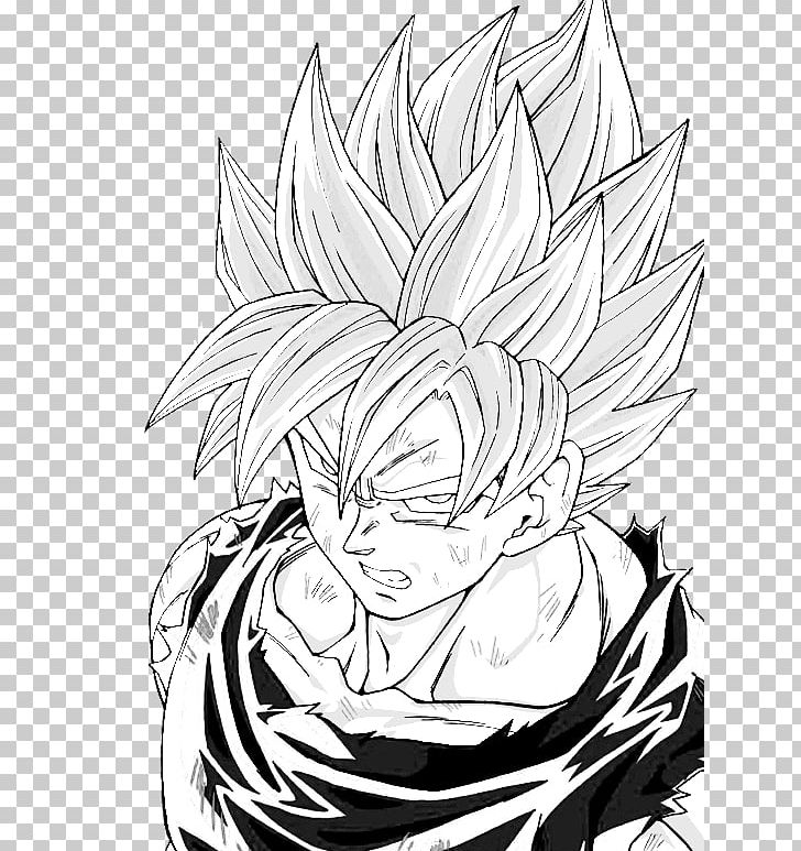Goku Super Saiyan Sketch Drawing PNG, Clipart, Artist, Artwork, Black And White, Cartoon, Character Free PNG Download