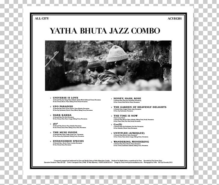 Yatha Bhuta Jazz Combo Phonograph Record LP Record White Font PNG, Clipart, Black And White, Brand, Lp Record, Monochrome, Others Free PNG Download