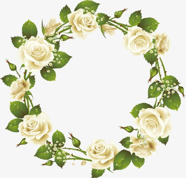 White Roses Wreath Elements PNG, Clipart, Decorative, Decorative Elements, Elements, Elements Clipart, Flower Free PNG Download