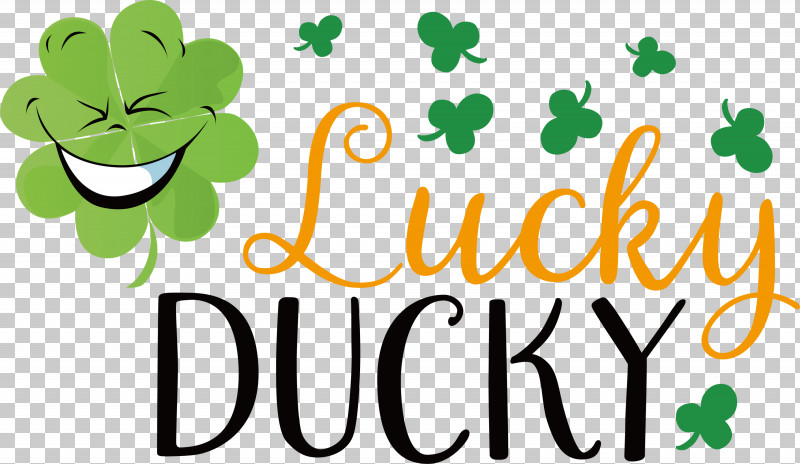 Lucky Ducky Patricks Day Saint Patrick PNG, Clipart, Flora, Flower, Green, Happiness, Leaf Free PNG Download