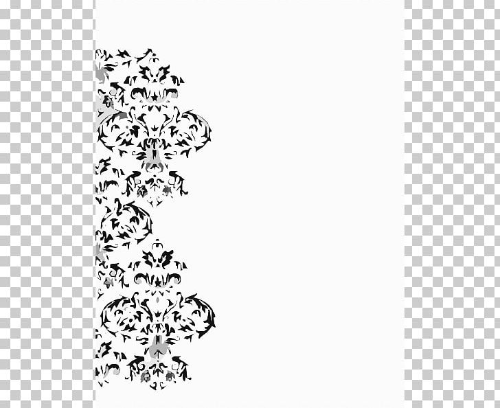Damask Template PNG, Clipart, Area, Black, Black And White, Border, Branch Free PNG Download