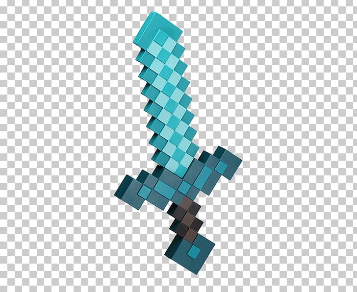 Minecraft Video Game Pickaxe Diamond Sword PNG, Clipart, Angle, Aqua, Diamond, Diamond Sword, Gaming Free PNG Download