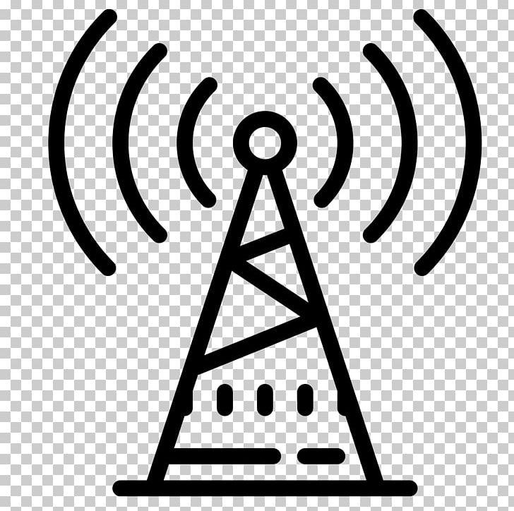 Computer Icons Radio Telecommunications Tower PNG, Clipart, Area, Black And White, Broadcasting, Computer Icons, Download Free PNG Download