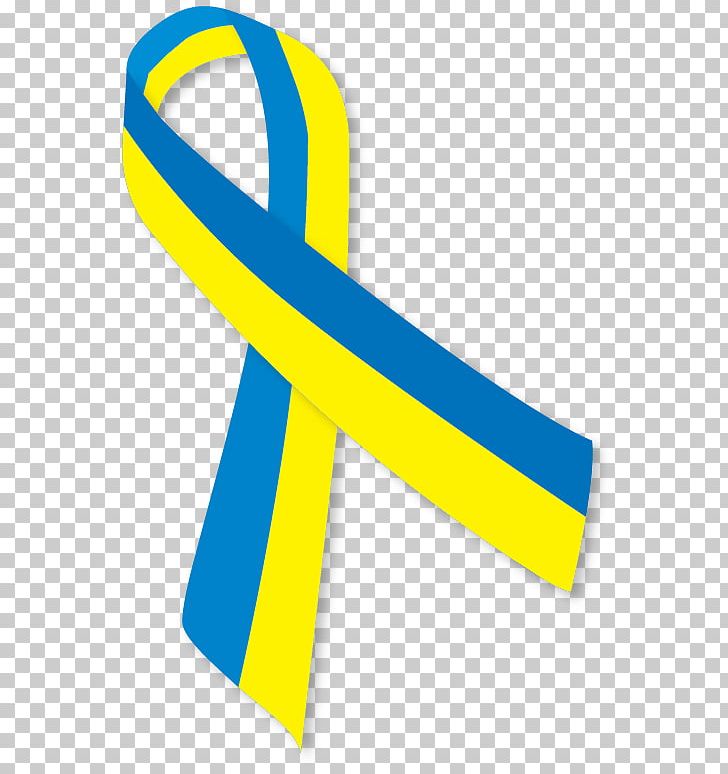 Yellow Awareness Ribbon Ukraine Blue PNG, Clipart, Angle, Awareness Ribbon, Blue, Down Syndrome, Electric Blue Free PNG Download