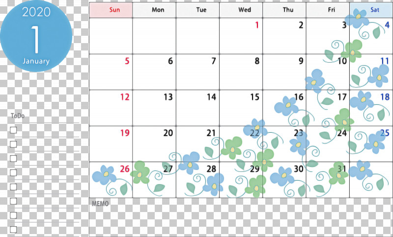 January 2020 Calendar January Calendar 2020 Calendar PNG, Clipart, 2020 Calendar, Blue, Diagram, Green, January 2020 Calendar Free PNG Download