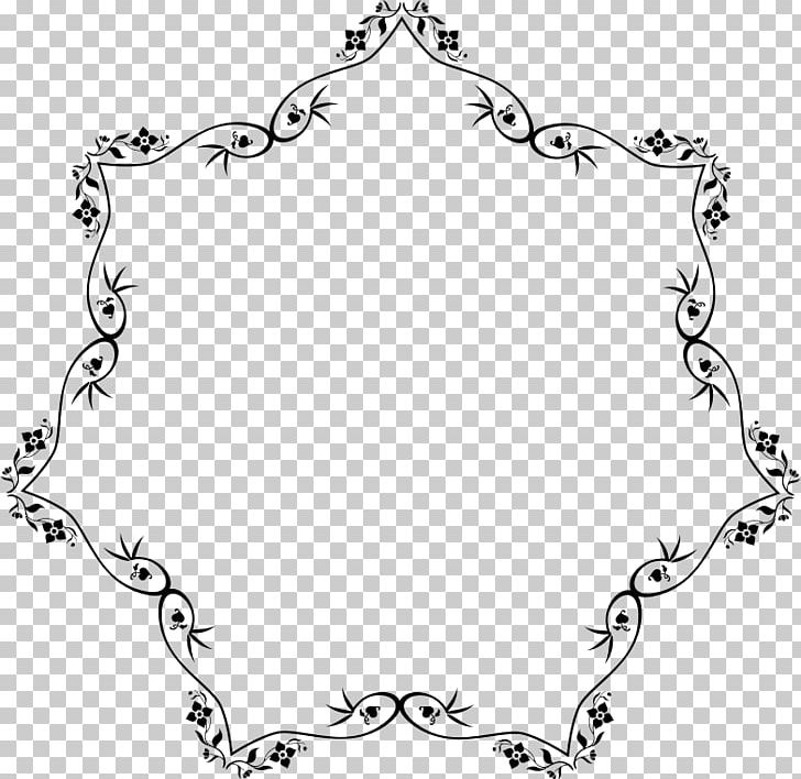 Borders And Frames Flower PNG, Clipart, Area, Artwork, Black, Black And White, Body Jewelry Free PNG Download