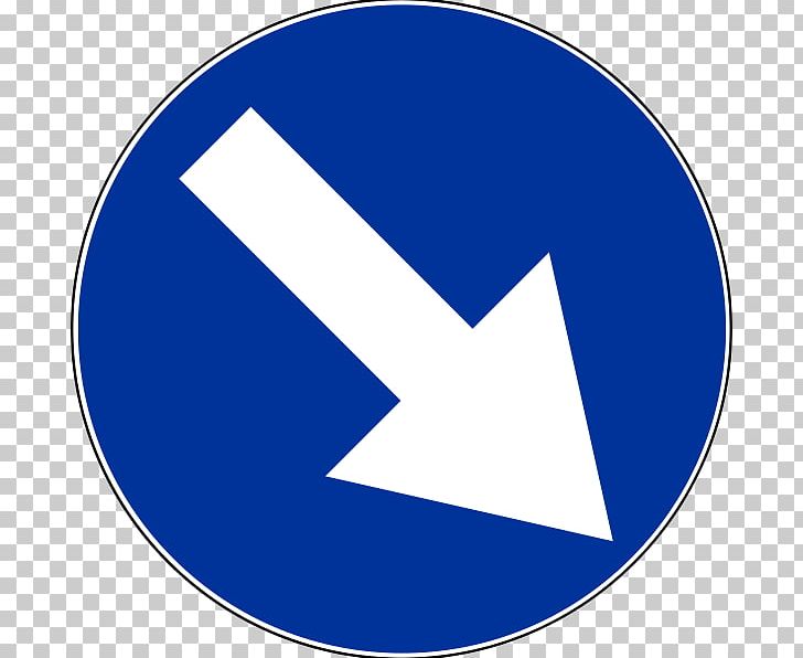 Traffic Sign Mandatory Sign Keep Right PNG, Clipart, Angle, Area, Blue, Brand, Circle Free PNG Download