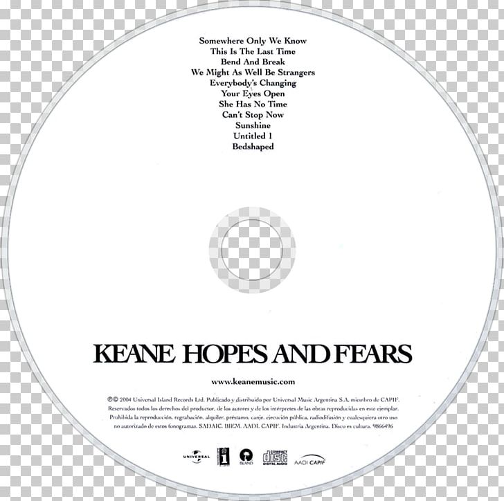 Hopes And Fears Keane Compact Disc Brand PNG, Clipart, Area, Brand, Circle, Compact Disc, Disk Storage Free PNG Download