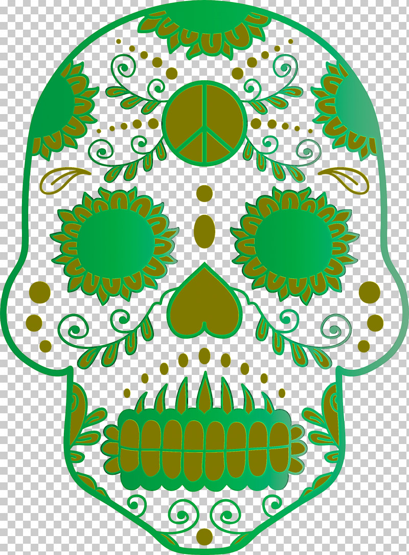 Sugar Skull PNG, Clipart, Area, Area Of A Circle, Circle, Leaf, Magenta Free PNG Download