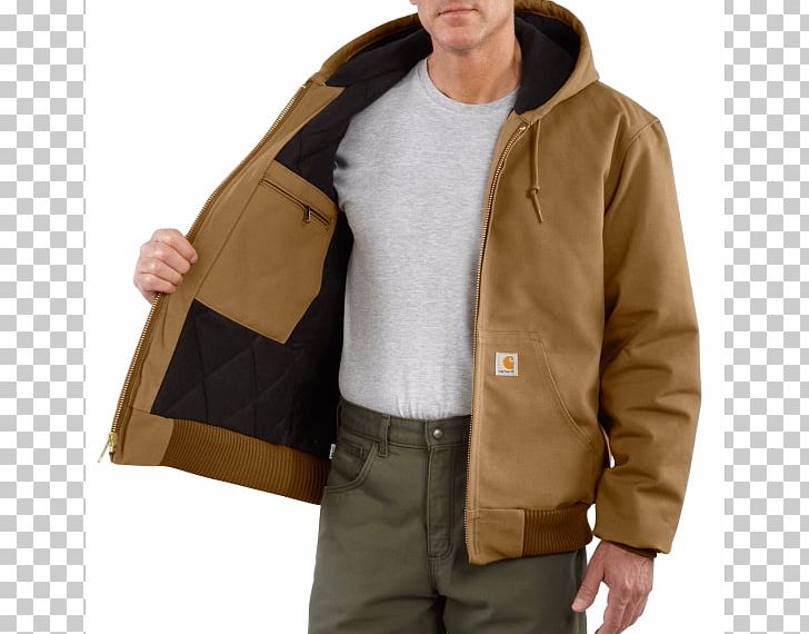 Carhartt Men's Duck Active Quilted Flannel Lined Jacket Lining Shirt PNG, Clipart,  Free PNG Download