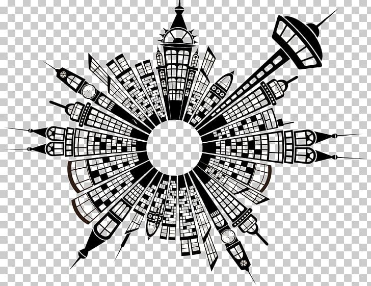 Cityscape Skyline PNG, Clipart, Black And White, Building, Circle, Cityscape, City Skyline Free PNG Download