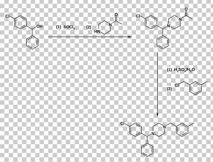 Meclizine Chemistry Pharmaceutical Drug 4-Nitrophenol Reaction Inhibitor PNG, Clipart, Angle, Area, Auto Part, Black And White, Body Jewelry Free PNG Download