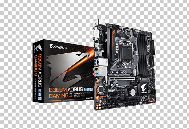 GIGABYTE B360 AORUS GAMING 3 WIFI LGA 1151 MicroATX Motherboard USB 3.0 PNG, Clipart,  Free PNG Download