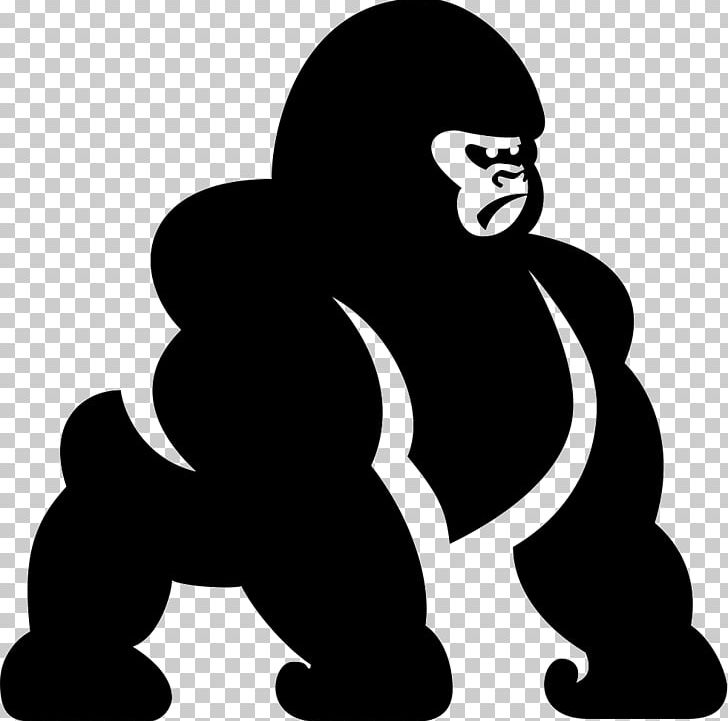 Gorilla Computer Icons Primate PNG, Clipart, Android, Animals, Black, Black And White, Computer Icons Free PNG Download