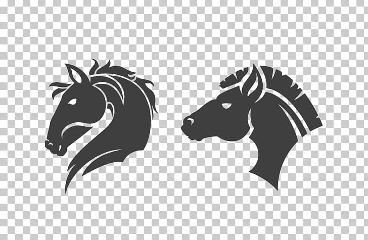 Mustang Stallion Logo PNG, Clipart, Animals, Background Black, Black, Black And White, Black Hair Free PNG Download