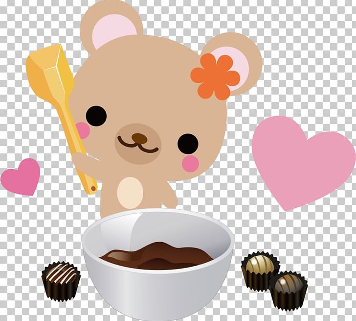 Chocolate Fountain Valentine's Day Bear PNG, Clipart,  Free PNG Download