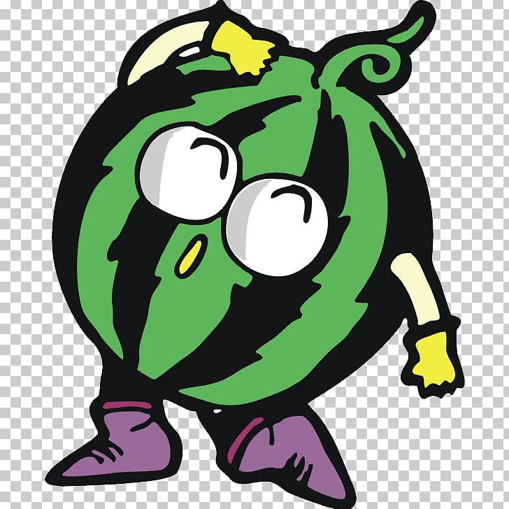Cartoon Watermelon Auglis PNG, Clipart, Amphibian, Cartoon Watermelon, Download, Fictional Character, Flat Design Free PNG Download