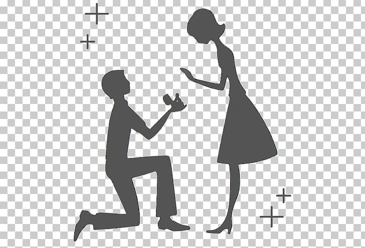 Marriage Proposal Silhouette Engagement PNG, Clipart, Animals, Arm, Black And White, Bride And Groom, Bridegroom Free PNG Download