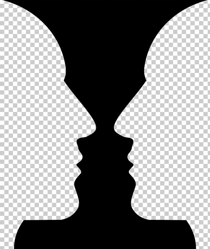 Rubin Vase Optical Illusion Drawing PNG, Clipart, Black And White, Color, Decorative Arts, Drawing, Edgar Rubin Free PNG Download