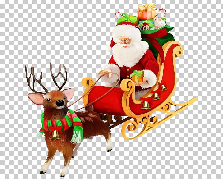Santa Claus Village Reindeer Christmas Ornament PNG, Clipart,  Free PNG Download
