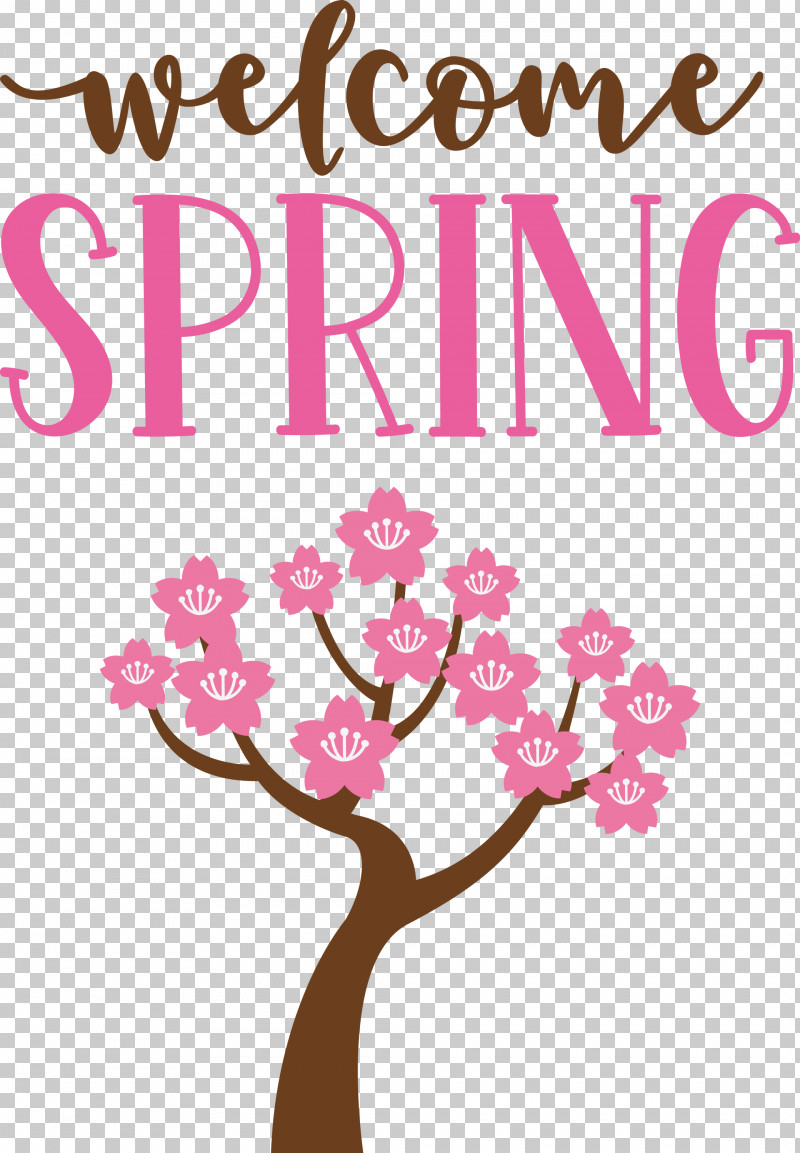Welcome Spring Spring PNG, Clipart, Branching, Flora, Floral Design, Flower, Happiness Free PNG Download