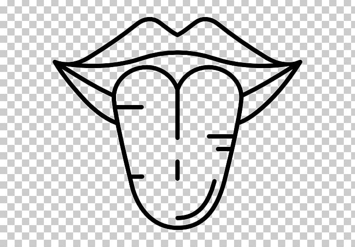 mouth and tongue black and white clipart