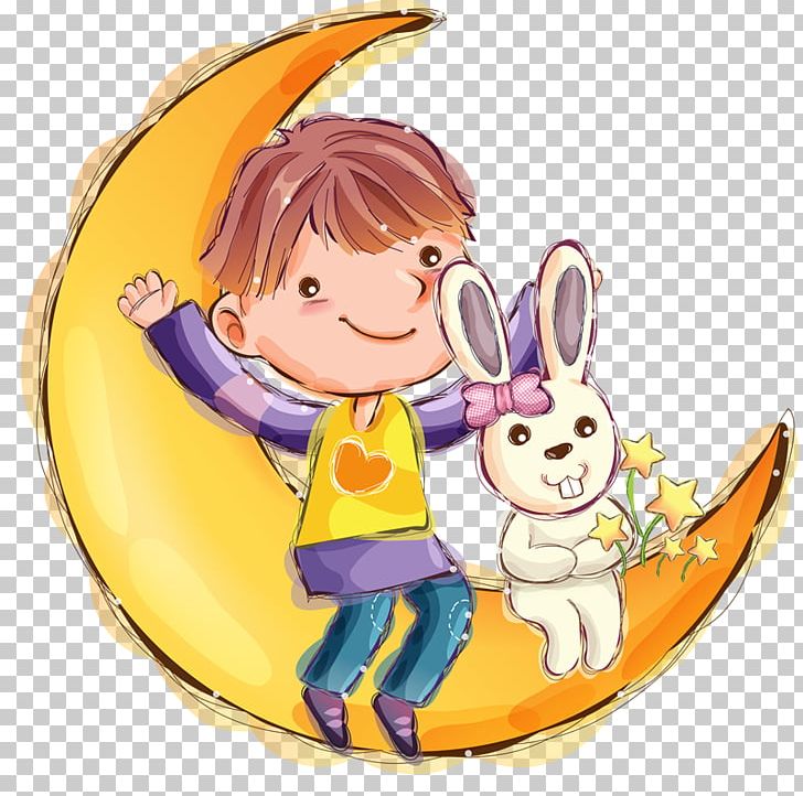 Full Moon Child Desktop Drawing PNG, Clipart, Animaatio, Cartoon, Child, Desktop Wallpaper, Drawing Free PNG Download